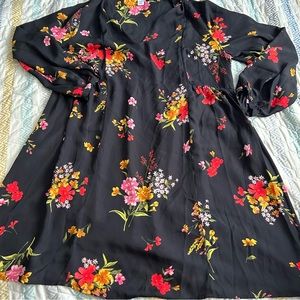 Old navy floral sheer dress black large